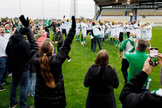 Västerås spelare jublar med publiken