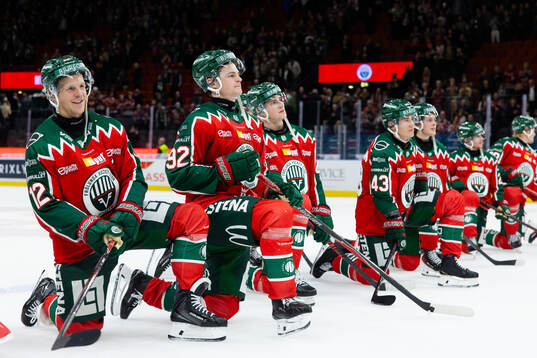 Frölundas Max Friberg, Filip Cederqvist, Jacob Peterson