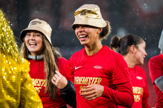 Josefine Birkelund of Brann celebrates