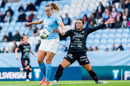 Malmö FFs Sara Kanutte Sørensen Fornes och Piteås Jane