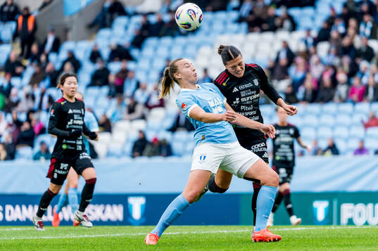 Malmö FFs Sara Kanutte Sørensen Fornes och Piteås Jane