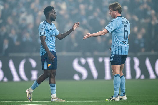 Djurgårdens Tokmac Nguen och Rasmus Schuller