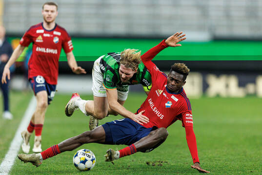 GAIS August Wängberg och Östers Kingsley Gyamfi