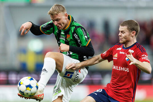 GAIS Joackim Fagerjord och Östers Daniel Ljung