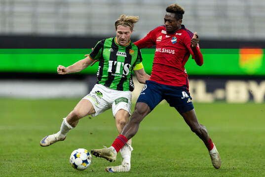 GAIS August Wängberg och Östers Kingsley Gyamfi