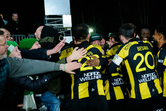 Hammarbys spelare jublar