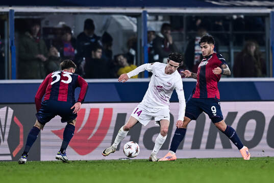 Ulrik Mathisen of Brann against Juan Miranda and Santiago