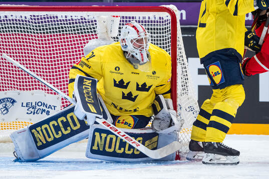 Goalkeeper Jacob Johansson of Sweden