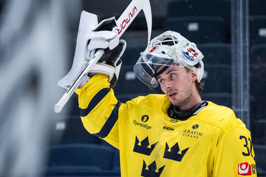 Goalkeeper Jacob Johansson of Sweden