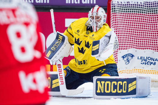 Goalkeeper Jacob Johansson of Sweden
