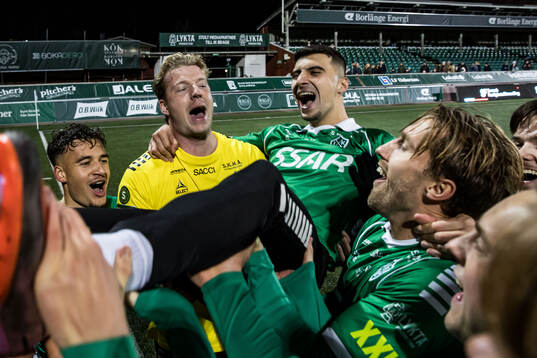 Brages målvakt Viktor Frodig, Amar Muhsin och Jacob