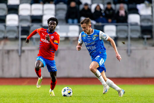Oddevolds Gustav Forssell och Helsingborgs Samuel Asoma