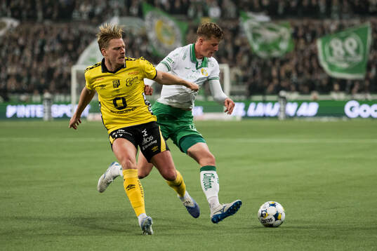 Elfsborgs Per Frick och Hammarbys Frederik Winther