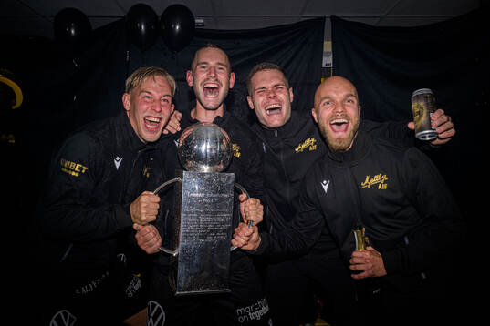 Mjällbys Herman Johansson, Adam Petersson, Jacob