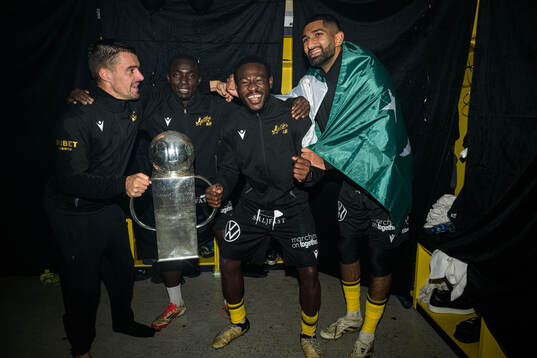 Mjällbys Jesper Gustavsson, Abdoulie Manneh, Uba Charles