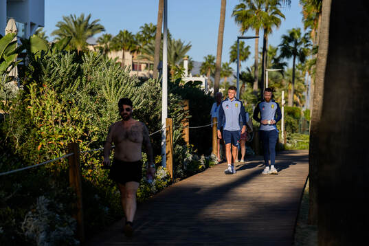 Emil Holm and goalkeeper Viktor Johansson of the Swedish