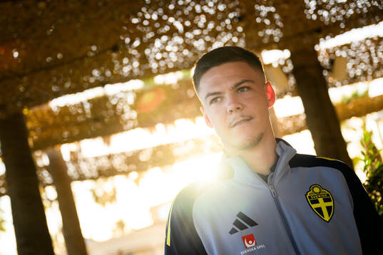 Emil Holm of the Swedish national football team