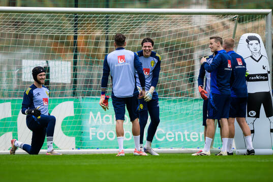 Goalkeepers Noel Törnqvist, Kristoffer Nordfeldt and Jacob