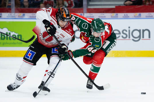 Örebros Glenn Gustafsson och Frölundas Noah Dower Nilsson