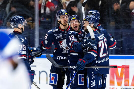 Linköpings spelare jublar