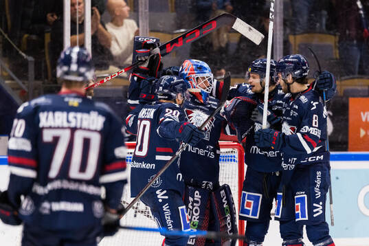 Linköpings spelare jublar