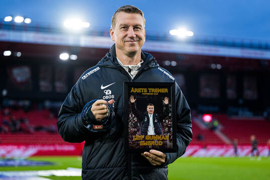 Leif Gunnar Smerud, head coach of Brann, with the manager