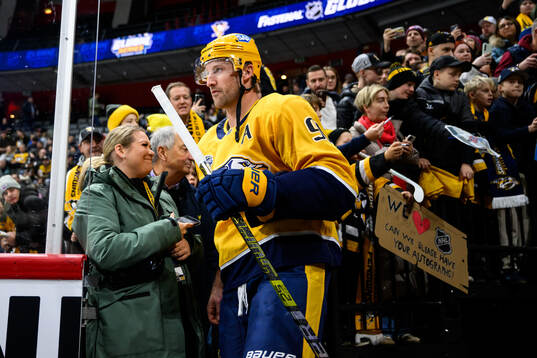 Steven Stamkos at a practice session with Nashville