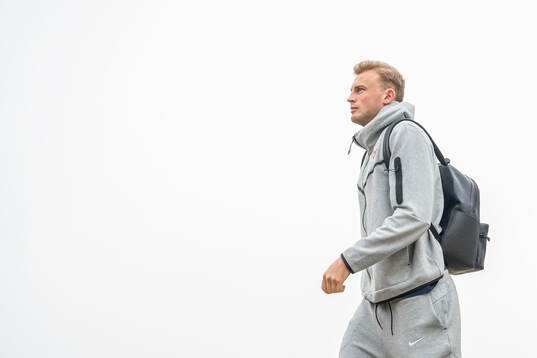 Sondre Langås arrives at Milano Malpensa Airport