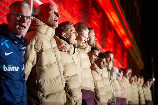 Head coach Ståle Solbakken, Martin Ødegaard, Erling Braut