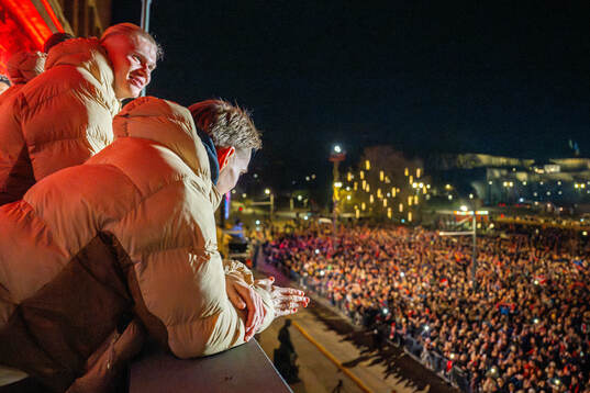 Erling Braut Haaland and Martin Ødegaard of Norway