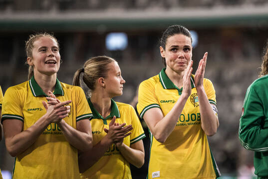 Julie Blakstad and Simone Boye Sørensen of Hammarby
