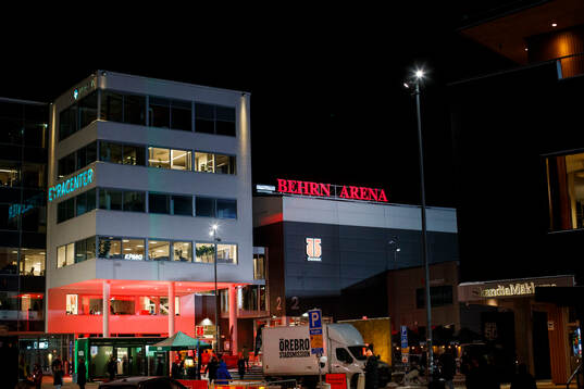 Behrn Arena exteriör och SHL Impact Tour
