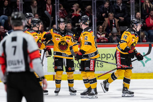 Luleås Erik Gustafsson, Mathias Bromé, Otto Leskinen och