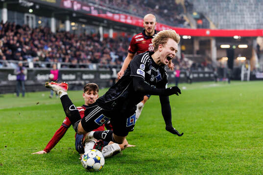 Örgrytes Daniel Paulson och IFK Norrköpings Isak Andri