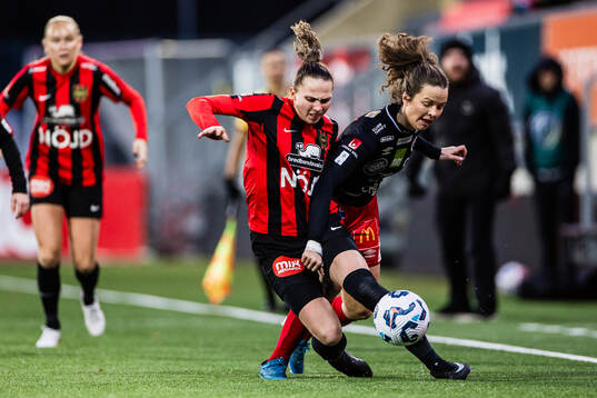 Brommapojkarnas Frida Thörnqvist och KIF Örebros Julia