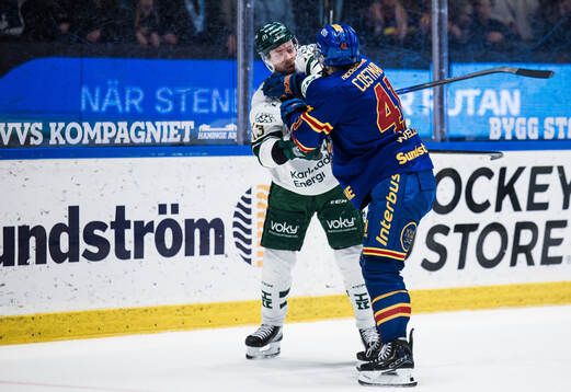 Färjestads Joel Kellman och Djurgårdens Arvid Costmar