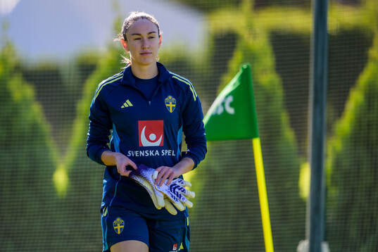 Goalkeeper Moa Öhman of the women's national football team