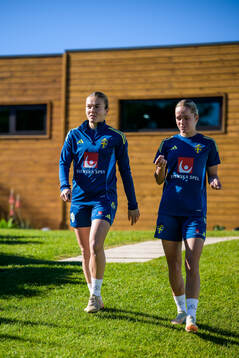 Beata Olsson and Hanna Lundkvist of the women's national
