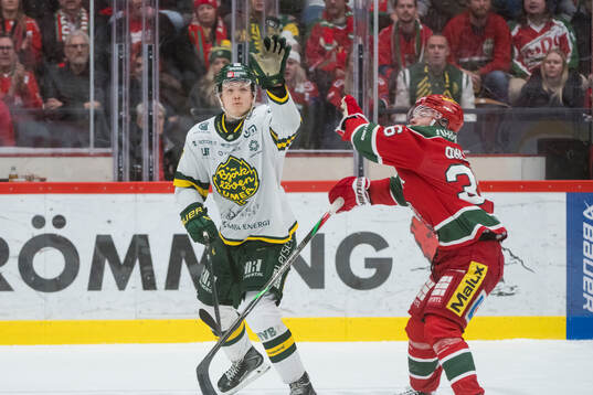 Björklövens Liam Dower Nilsson och Modos Sebastian Ohlsson