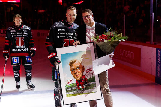Örebros  Gustav Backström hyllas för 500 matcher