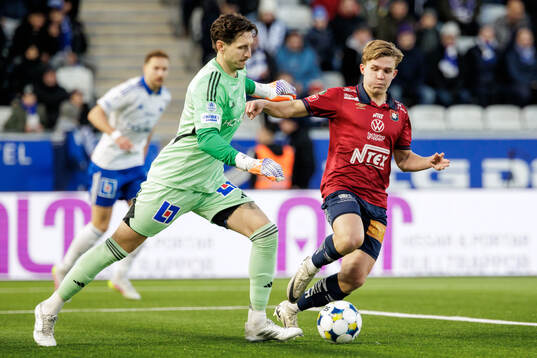 IFK Norrköpings målvakt David Mitov Nilsson och Örgrytes