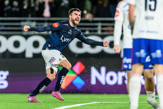 Sondre Flem Björshol of Viking celebrates