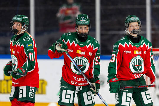 Frölundas Ella Hellman, Nellie Svensson och Edit Danielsson