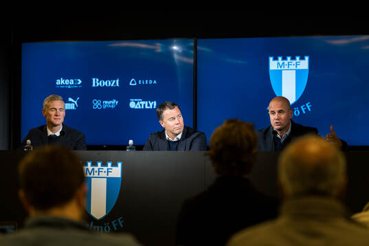 Kommunikationschef Mattias Larsson, sportchef Daniel