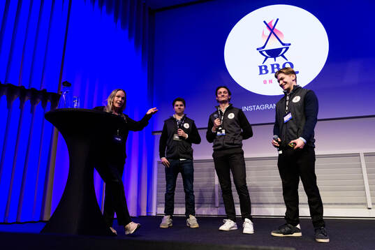 Frida Boklund, moderator, Christoffer Forsberg, VD BBQ