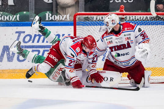 Rögles Karson Kuhlman och Timrås Ludvig Levinsson och