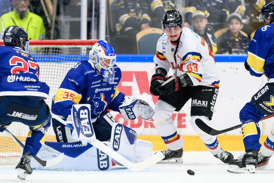 HV71s målvakt Olof Glifford och Malmö Redhawks Fredrik