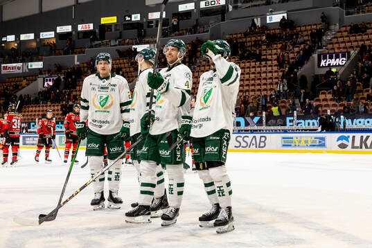 Färjestads spelare jublar