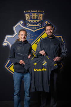 Lisa Björk och AIKs sportchef Zinar Spindari