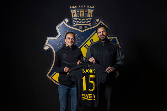 Lisa Björk och AIKs sportchef Zinar Spindari